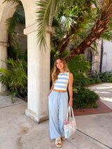 Cape Cod Blue Striped Knit Tank