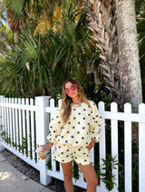Polka Dot Dreams Lounge Set - Yellow