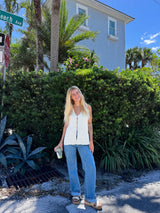 Girl Next Door Side Slit Knit Top