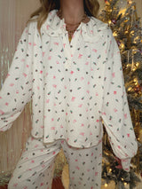 Sweet Dreams Pointelle Ruffle PJ Set