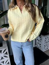 Hello Sunshine Cable Knit Sweater