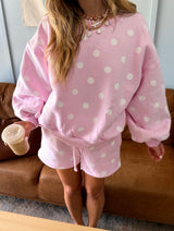 Polka Dot Dreams Lounge Set - Pink