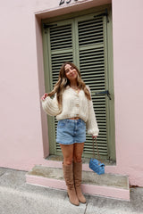 Toasted Marshmallow Crop Cardigan