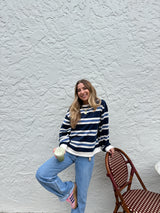 Blueberry Chai Striped Sweater