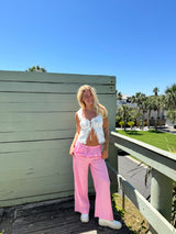 Living in Linen Pink Pants