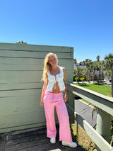 Living in Linen Pink Pants