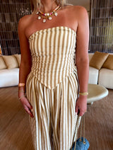 Cabana Bay Striped Taupe Set