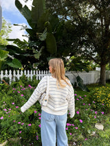 Coastal Stripes Knit Cardigan