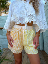 Sunshine & Citrus Striped Shorts