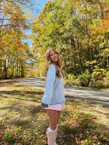 Autumn Skies Striped Sweater