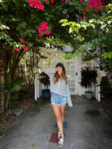 Pastel Lover Striped Crochet Cardigan