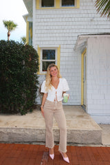 Everyday Essential Crop Beige Jeans