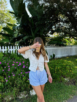 Dream On Eyelet Tie Top