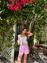 Angel Eyes Eyelet Tie Top