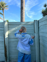 Free Spirit French Terry Sweater - Blue