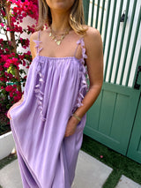 Flower Girl Purple Maxi Dress