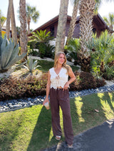 Mocha Polka Dot Pants