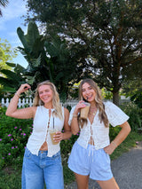 Made You Look Front Button Top