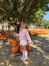 Sugar & Spice Striped Pink Cardigan