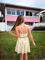 Honey Bloom Floral Cut Out Mini Dress