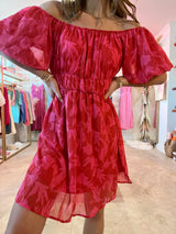 Floral Frenzy Pink and Red Dress