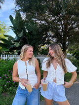 Made You Look Front Button Top