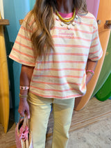*PREORDER* Sunhoney Striped Embroidered Boxy Tee