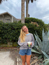 Seeing Stripes Long Sleeve - Blue/Brown