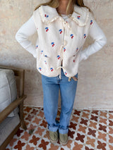 Cherry Bomb Sherpa Vest