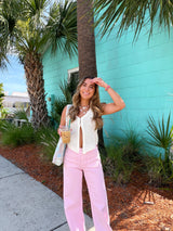 Pretty In Pink Denim Jeans
