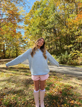 Autumn Skies Striped Sweater