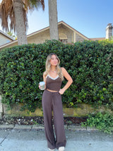 Cozy Up Knit Pants - Brown