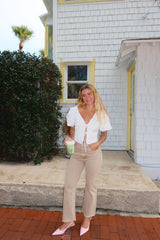 Everyday Essential Crop Beige Jeans