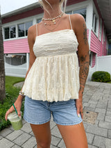 Lace Petals Babydoll Top