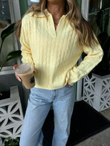 Hello Sunshine Cable Knit Sweater