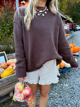 Cinnamon Apple Brown Sweater