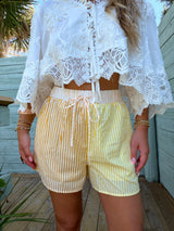 Sunshine & Citrus Striped Shorts