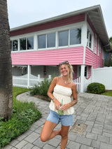 Lace Petals Babydoll Top