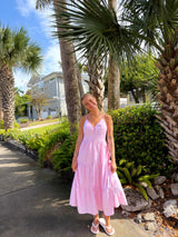 Blush Breeze Striped Maxi Dress - Pink