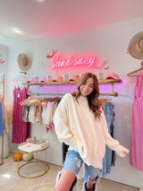 Get Toasty Oversized Ribbed Sweater