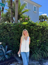 Girl Next Door Side Slit Knit Top