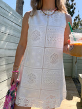 Ocean Air Lace Shift Dress