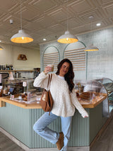 Marshmallow Chenille Cable Knit