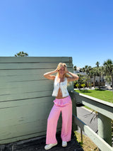 Living in Linen Pink Pants