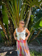 Tied & True White Linen Top