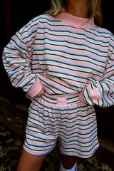 Sunhoney Striped Dream Mockneck Set