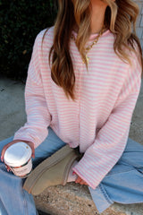 Sunhoney Girl Cardigan - Pink Stripe