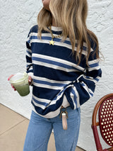 Blueberry Chai Striped Sweater