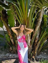 Island Bloom Mesh Maxi Dress