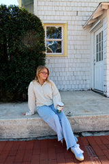 Sunhoney Girl Cardigan - Cream Stripe